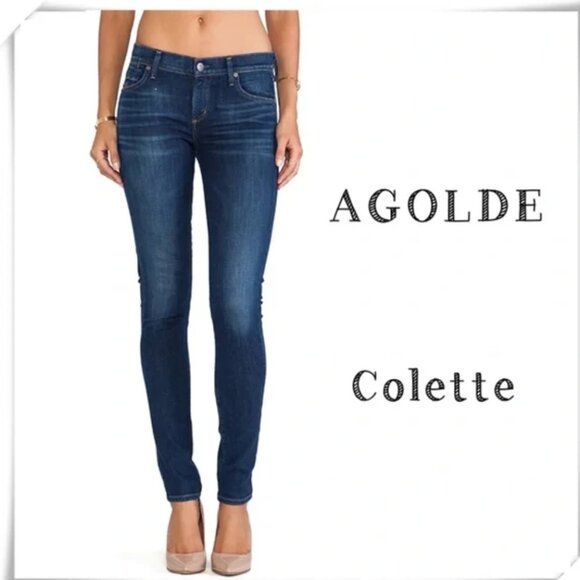 AGOLDE Colette Skinny Jeans in Medium Washed size 25 - Picture 1 of 5